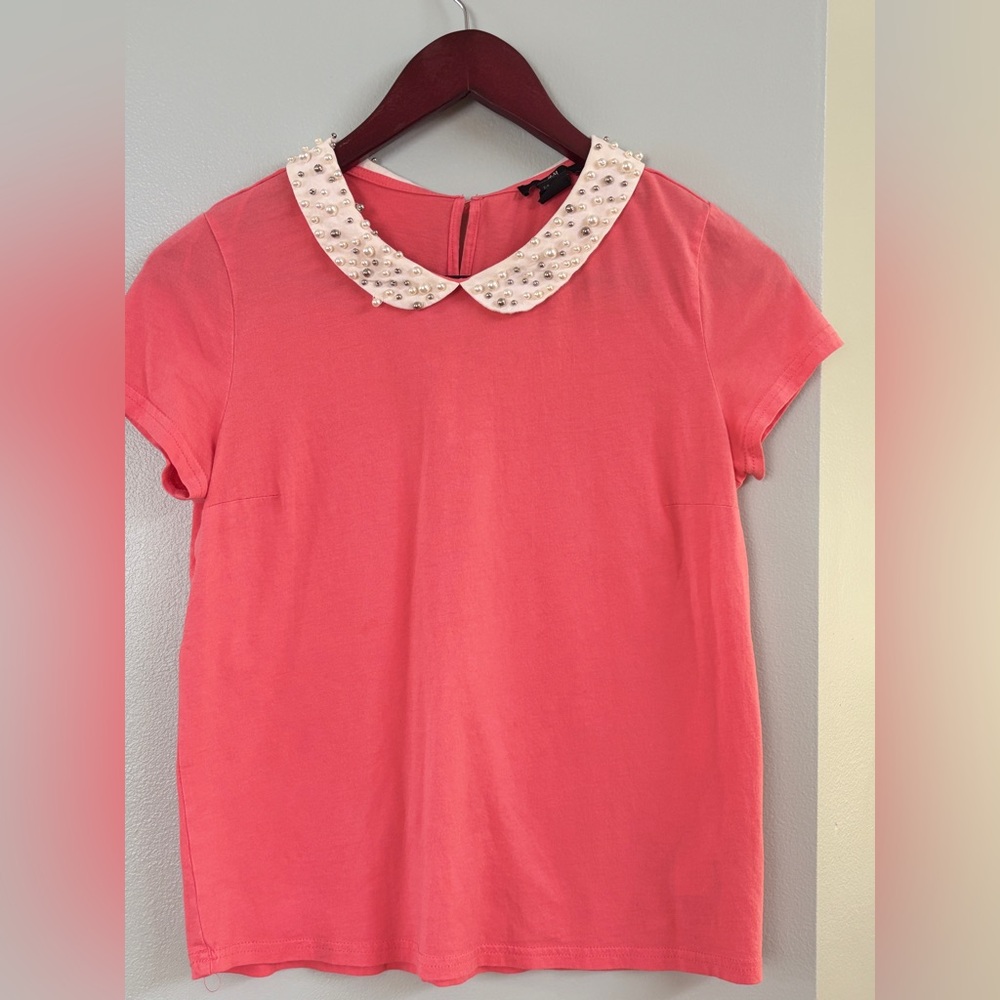 Pearl-Collar Women's Top